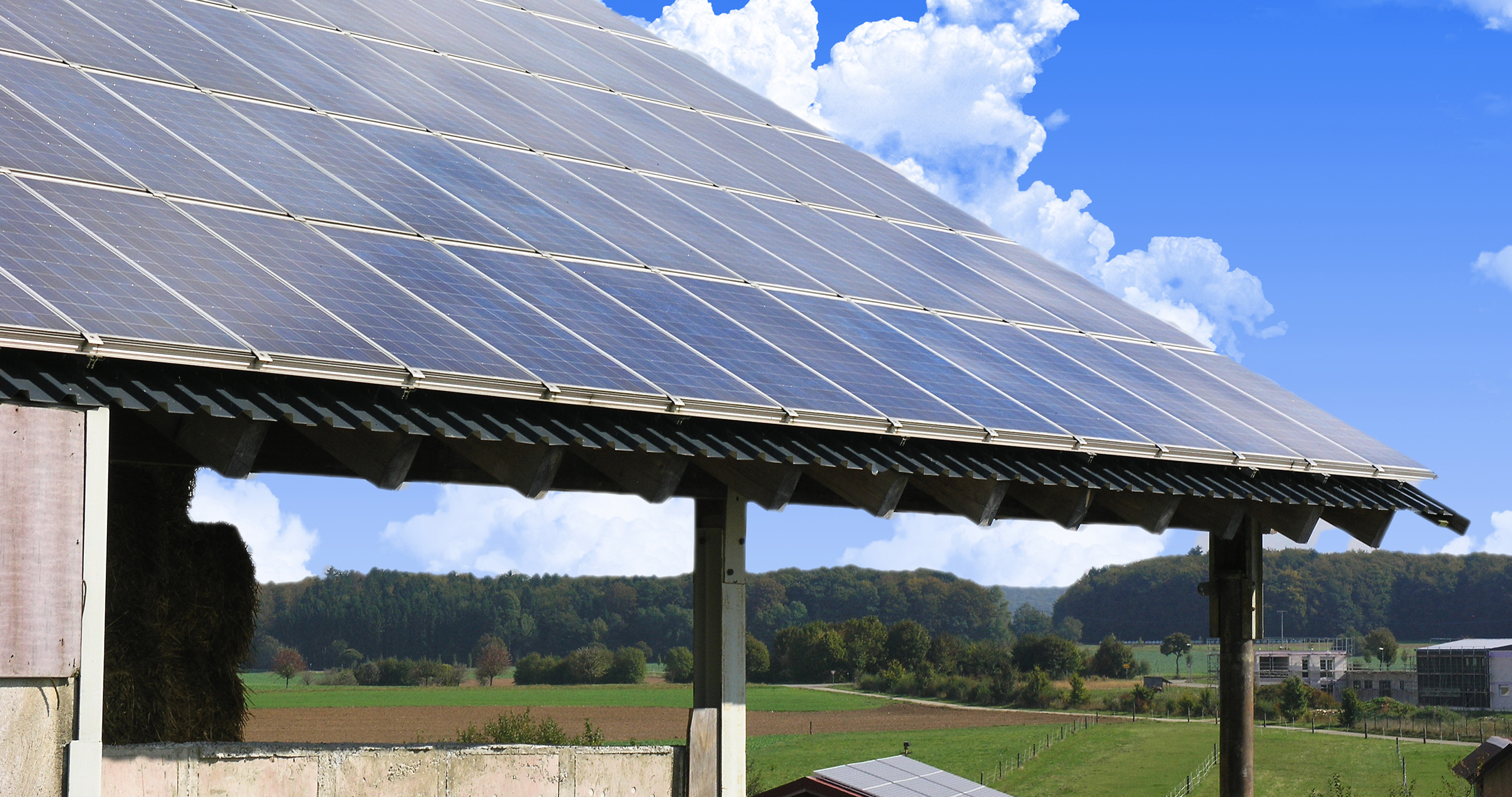 Toiture avec panneaux solaires